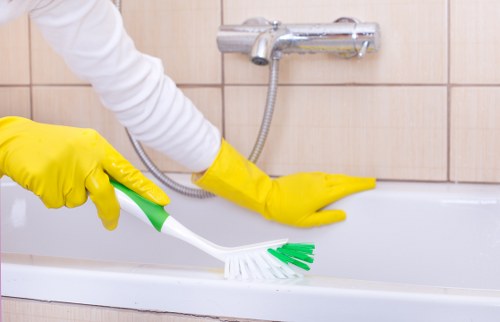 Gutter cleaning service for a Harringay commercial property and downpipe
